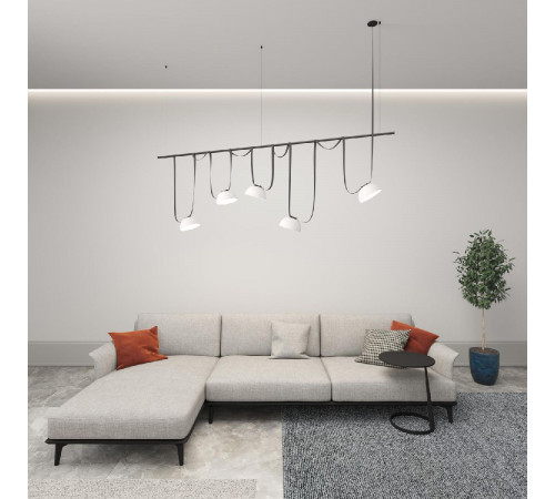 Трековый однофазный светильник Denkirs Belty Flow DK5561-WH+BK Трековый однофазный светильник Denkirs Belty Flow DK5561-WH+BK