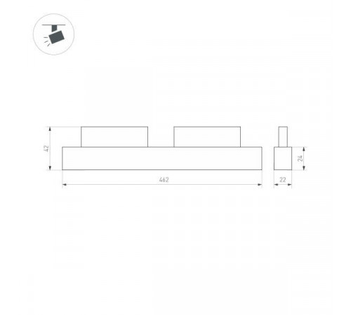 Трековый светильник Arlight Mag-Orient-Flat-L465-16W Day4000 033611 Трековый светильник Arlight Mag-Orient-Flat-L465-16W Day4000 033611
