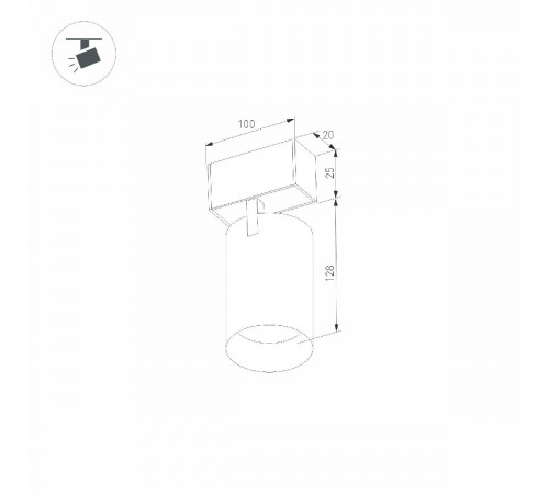 Трековый магнитный светильник Arlight MAG-SPOT-25-R120-12W Warm3000 (BK, 30 deg, 24V) 033678(1)