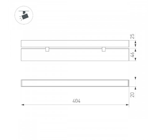 Трековый магнитный светильник Arlight MAG-FLAT-FOLD-25-S400-12W Day4000 050070 Трековый магнитный светильник Arlight MAG-FLAT-FOLD-25-S400-12W Day4000 050070