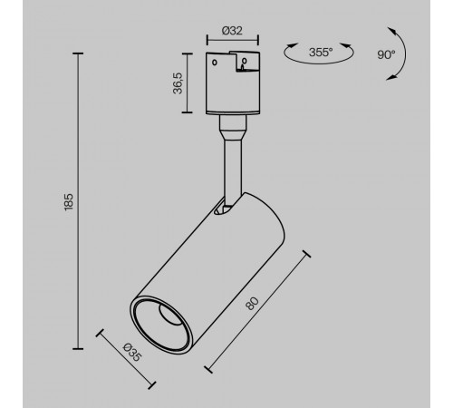 Трековый магнитный светильник Maytoni Focus Led TR163-1-5W3K-M-B Трековый магнитный светильник Maytoni Focus Led TR163-1-5W3K-M-B