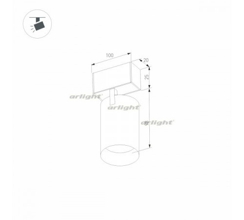 Трековый светодиодный светильник Arlight Mag-Spot-25-R90-9W Day4000 033240 Трековый светодиодный светильник Arlight Mag-Spot-25-R90-9W Day4000 033240