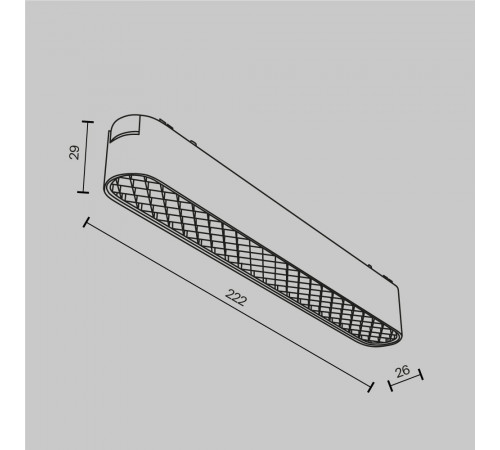 Трековый магнитный светильник Maytoni Basis Grid TR084-1-12W3K-W Трековый магнитный светильник Maytoni Basis Grid TR084-1-12W3K-W