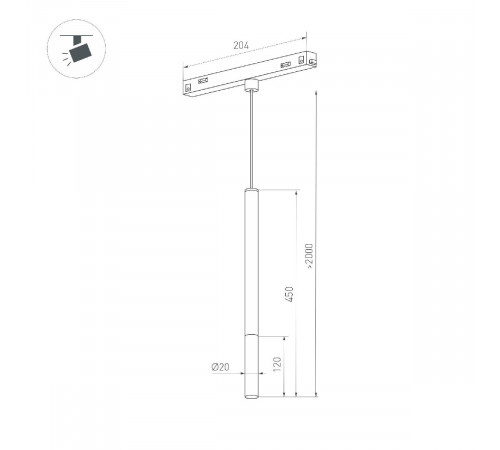 Трековый магнитный светильник Arlight MAG-ORIENT-STICK-HANG-R20-3W Day4000 (BK, 180 deg, 48V) 036541(1) Трековый магнитный светильник Arlight MAG-ORIENT-STICK-HANG-R20-3W Day4000 (BK, 180 deg, 48V) 036541(1)