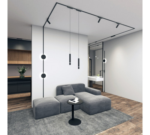 Трековый магнитный однофазный светильник Denkirs Air hang DK5375-BK Трековый магнитный однофазный светильник Denkirs Air hang DK5375-BK
