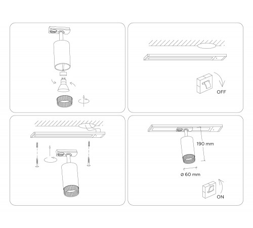 Трековый однофазный светильник Ambrella Light Track System GL5162 Трековый однофазный светильник Ambrella Light Track System GL5162