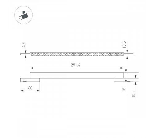 Трековый магнитный светильник Arlight MAG-MICROCOSM-LASER-L300-15W Day4000 (BK, 30 deg, 24V) 043276 Трековый магнитный светильник Arlight MAG-MICROCOSM-LASER-L300-15W Day4000 (BK, 30 deg, 24V) 043276