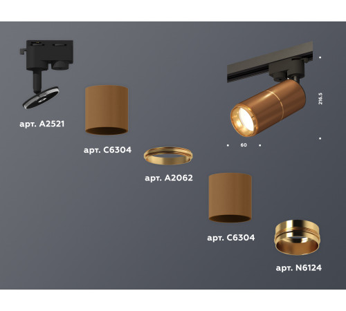 Трековый однофазный светильник Ambrella Light Track System XT6304010 (A2521, C6304, A2062, C6304, N6124) Трековый однофазный светильник Ambrella Light Track System XT6304010 (A2521, C6304, A2062, C6304, N6124)