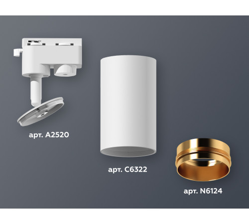 Трековый однофазный светильник Ambrella Light Track System XT6322044 (A2520, C6322, N6124) Трековый однофазный светильник Ambrella Light Track System XT6322044 (A2520, C6322, N6124)
