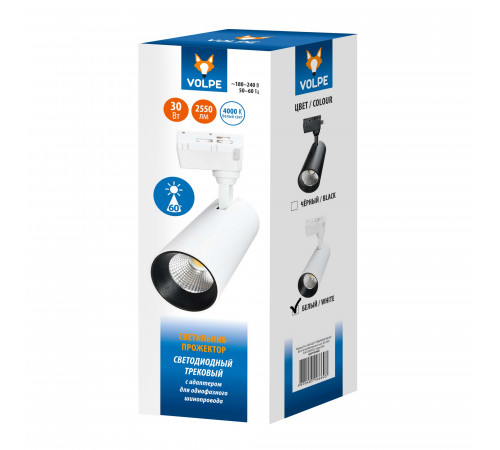 Трековый светильник Volpe ULB-Q277 30W/4000К WHITE UL-00008053 Трековый светильник Volpe ULB-Q277 30W/4000К WHITE UL-00008053