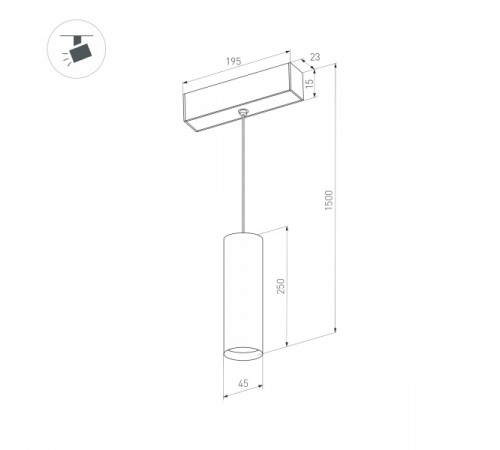 Трековый светильник Arlight Mag-Orient-Spot-Hang-R45-12W Day4000 035711 Трековый светильник Arlight Mag-Orient-Spot-Hang-R45-12W Day4000 035711