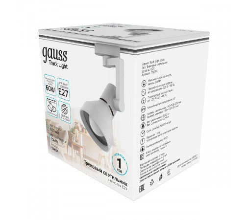 Трековый светильник Gauss Track Light Bulb TR014 Трековый светильник Gauss Track Light Bulb TR014