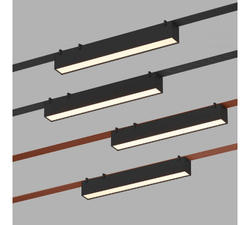 Трековый однофазный светильник Denkirs Belty Linear DK5575-BK