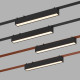 Трековый однофазный светильник Denkirs Belty Linear DK5575-BK