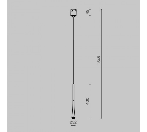 Трековый подвесной магнитный светильник Maytoni Waist TR167-1-7W3K-M-B Трековый подвесной магнитный светильник Maytoni Waist TR167-1-7W3K-M-B
