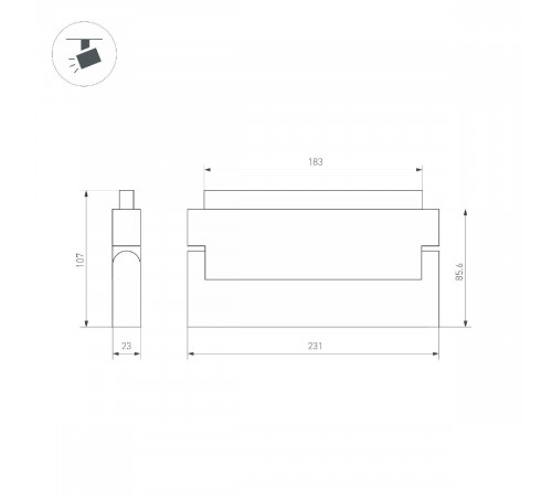 Трековый светильник Arlight Mag-Orient-Laser-Fold-S230-12W Warm3000 034643(1)