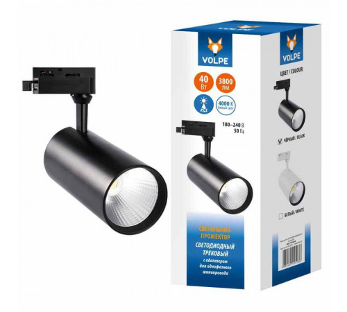 Трековый светодиодный светильник Volpe ULB-Q276 40W/4000К Black UL-00005947 Трековый светодиодный светильник Volpe ULB-Q276 40W/4000К Black UL-00005947