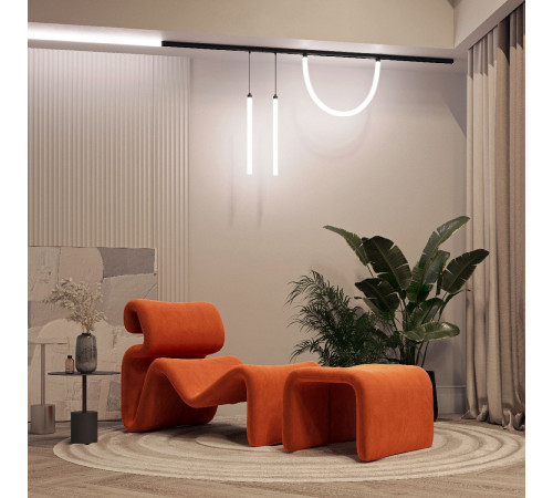 Трековый магнитный светильник Arlight MAG-ORIENT-TUBE-HANG-L500-7W Day4000 (BK, 360 deg, 48V) 041595