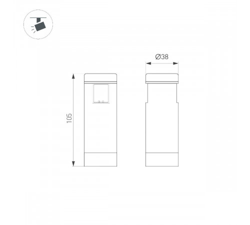Трековый светильники Arlight ART-APRIORI-SPOT-R40-8W Warm3000 039298