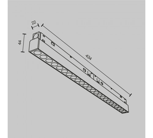 Трековый магнитный светильник Maytoni Technical Magnetic track system Exility Points TR031-2-24W4K-B Трековый магнитный светильник Maytoni Technical Magnetic track system Exility Points TR031-2-24W4K-B