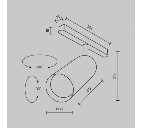 Трековый магнитный светильник Maytoni Focus Led TR032-2-20W2.7K-M-B