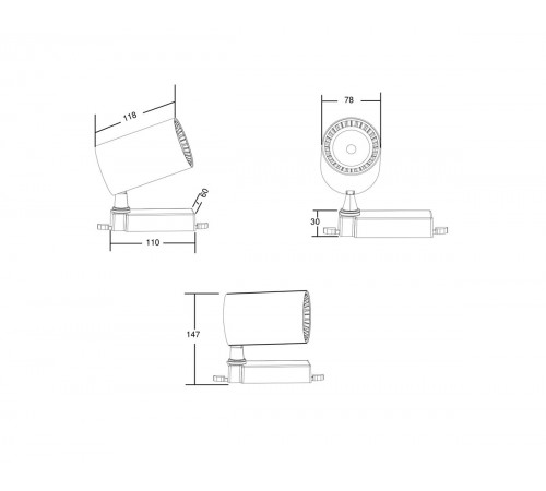Трековый светильник Maytoni Technical Vuoro TR029-3-10W4K-W