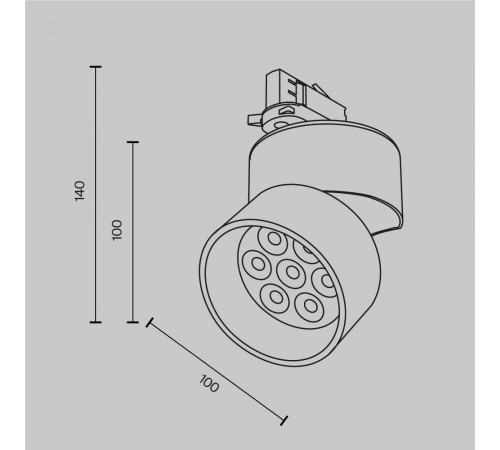 Трековый трехфазный светильник Maytoni Alfa TR199-3-15W2.7K-M-B Трековый трехфазный светильник Maytoni Alfa TR199-3-15W2.7K-M-B