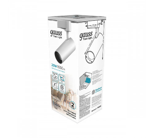 Трековый светодиодный светильник Gauss Track Light Led TR068 Трековый светодиодный светильник Gauss Track Light Led TR068