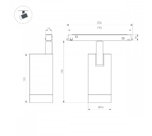 Трековый магнитный светильник Arlight MAG-ORIENT-SPOT-R45-12W Day4000-MIX (BK, 24 deg, 48V, TUYA) 047019 Трековый магнитный светильник Arlight MAG-ORIENT-SPOT-R45-12W Day4000-MIX (BK, 24 deg, 48V, TUYA) 047019
