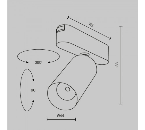 Трековый магнитный светильник Maytoni Focus LED TR103-1-12W4K-M-W Трековый магнитный светильник Maytoni Focus LED TR103-1-12W4K-M-W