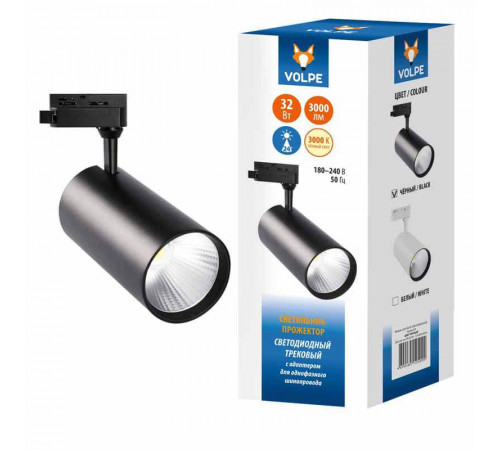 Трековый светодиодный светильник Volpe ULB-Q276 32W/3000К Black UL-00005944 Трековый светодиодный светильник Volpe ULB-Q276 32W/3000К Black UL-00005944