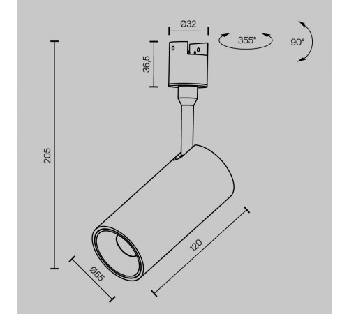 Трековый магнитный светильник Maytoni Focus Led TR163-1-15W3K-M-B Трековый магнитный светильник Maytoni Focus Led TR163-1-15W3K-M-B
