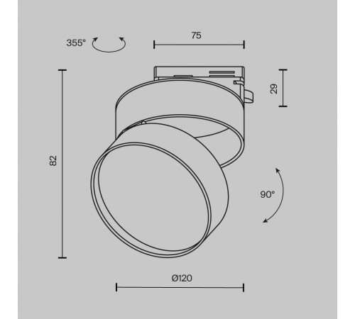 Трековый светильник Maytoni Track lamps TR007-1-18W3K-B4K