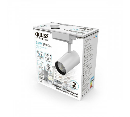 Трековый светодиодный светильник Gauss Track Light Led TR087 Трековый светодиодный светильник Gauss Track Light Led TR087