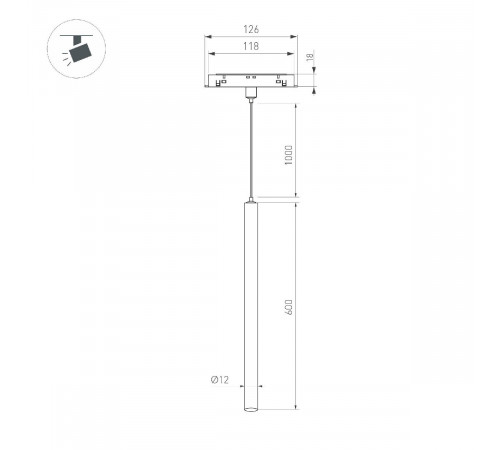 Трековый магнитный светильник Arlight MAG-ORIENT-SPOT-HANG-L600-R12-2W Warm3000 (BK, 20 deg, 48V) 044502 Трековый магнитный светильник Arlight MAG-ORIENT-SPOT-HANG-L600-R12-2W Warm3000 (BK, 20 deg, 48V) 044502