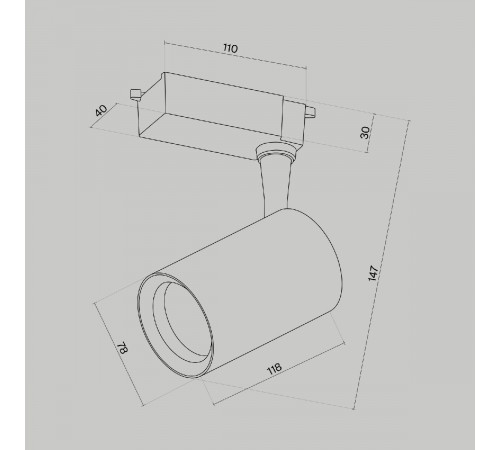 Трековый светильник Maytoni Technical Vuoro TR003-1-10W4K-M-W Трековый светильник Maytoni Technical Vuoro TR003-1-10W4K-M-W