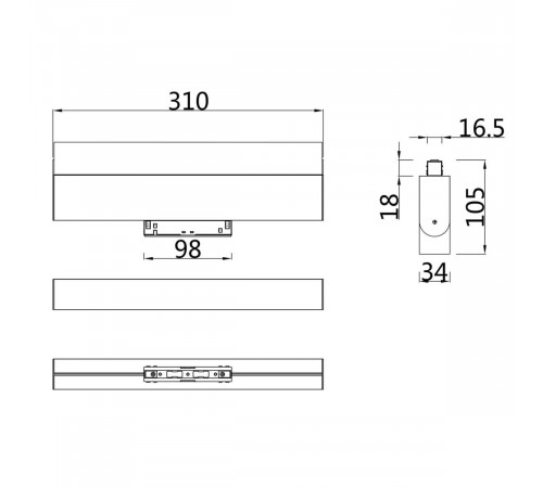 Трековый светильник Maytoni Technical BASIS TR013-2-20W3K-W Трековый светильник Maytoni Technical BASIS TR013-2-20W3K-W