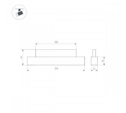 Трековый магнитный светильник Arlight MAG-ORIENT-LASER-L235-8W Warm2700 051734 Трековый магнитный светильник Arlight MAG-ORIENT-LASER-L235-8W Warm2700 051734