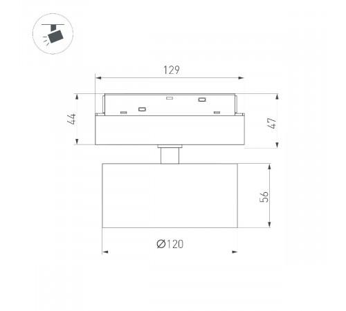 Трековый магнитный светильник Arlight MAG-ORIENT-RONDO-R120-15W Day4000-MIX 048356