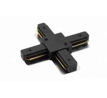 Коннектор Х-образный Denkirs DK Track Black TR1104-BK