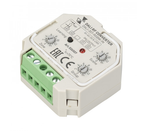 Конвертер RF-сигнала Arlight Dali-307-RGBW-IN (Dali-Bus, RF, Push) 026507 Конвертер RF-сигнала Arlight Dali-307-RGBW-IN (Dali-Bus, RF, Push) 026507
