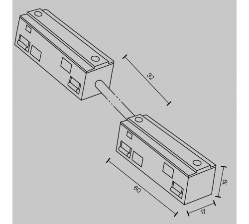 Коннектор питания прямой гибкий Maytoni Magnetic track system Exility TRA034CPC-42B-5-1 Коннектор питания прямой гибкий Maytoni Magnetic track system Exility TRA034CPC-42B-5-1