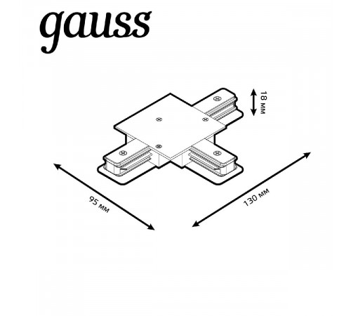 Коннектор T-образный Gauss TR136 Коннектор T-образный Gauss TR136