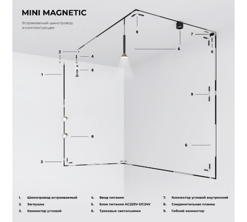 Коннектор угловой внутренний Elektrostandard Mini Magnetic 4690389202438 85178/00 a065638 Коннектор угловой внутренний Elektrostandard Mini Magnetic 4690389202438 85178/00 a065638