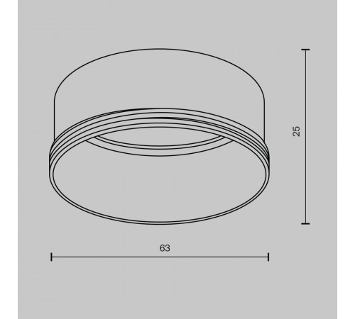 Кольцо декоративное для однофазного трекового светильника Maytoni Technical Focus LED  RingL-20-W