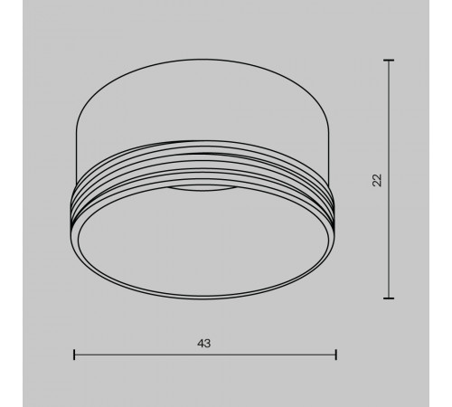 Кольцо декоративное для однофазного трекового светильника Maytoni Technical Focus LED  RingS-5-W