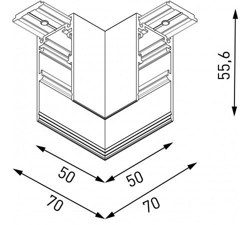 Коннектор угловой Lumker SY-LINK-CNLV-S1-WH 013605