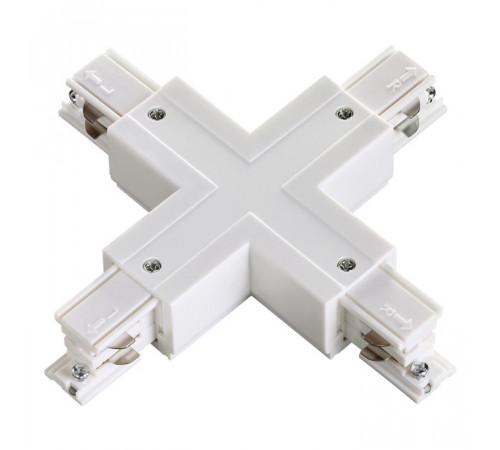 Коннектор X-образный Novotech track white 3phase 135052 Коннектор X-образный Novotech track white 3phase 135052