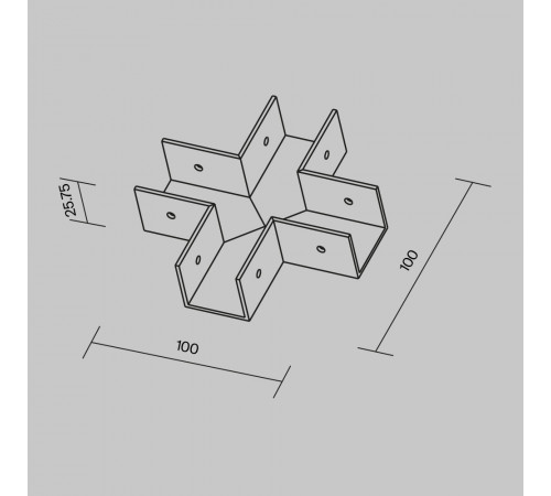 Коннектор X-образный для профиля Maytoni Elasity O-TR001-CC Коннектор X-образный для профиля Maytoni Elasity O-TR001-CC