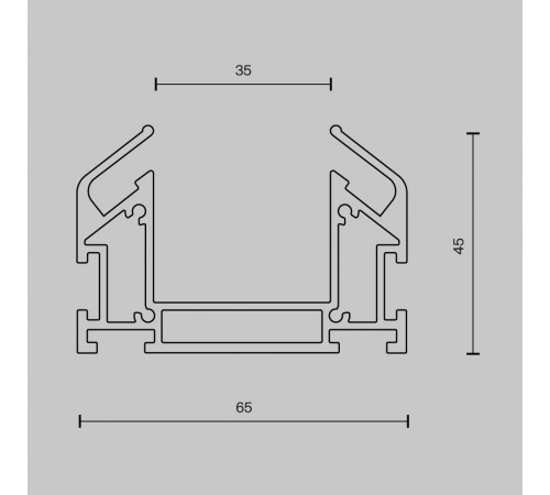 Профиль для монтажа Maytoni Three phase track system Trinity TRA005MP-312S Профиль для монтажа Maytoni Three phase track system Trinity TRA005MP-312S